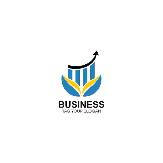 ilustración gráfica vectorial del logotipo de la empresa comercial en economía