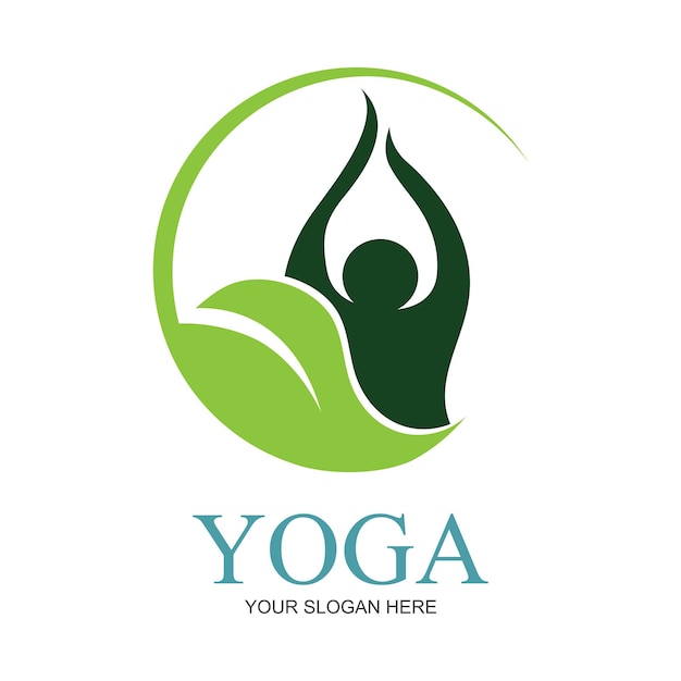 Ilustración gráfica vectorial del logotipo y símbolo de yoga perfecta para marcas de tiendas, spas, fitness, salud, etc.