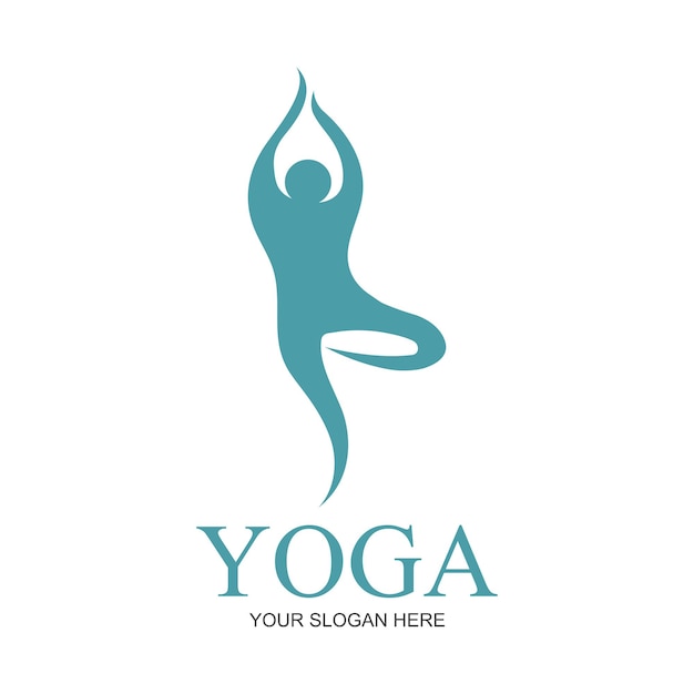Ilustración gráfica vectorial del logotipo y símbolo de yoga perfecta para marcas de tiendas, spas, fitness, salud, etc.