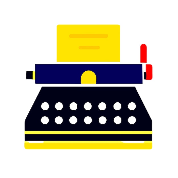Ilustración gráfica vectorial de máquina de escribir vintage formato de archivo fuente EPS diseño de icono de escala sin pérdidas
