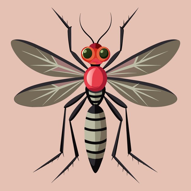 Ilustración gráfica vectorial de mosquito formato de archivo de fuente EPS diseño de icono de escala sin pérdidas