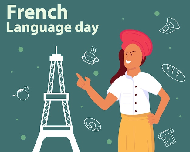 Ilustración gráfica vectorial de una mujer con un sombrero rosado estaba de pie perfecto para el día internacional