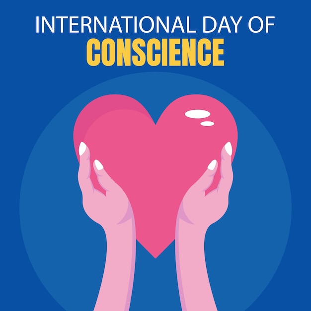 Ilustración gráfica vectorial de un par de manos sosteniendo un corazón perfecto para el día internacional