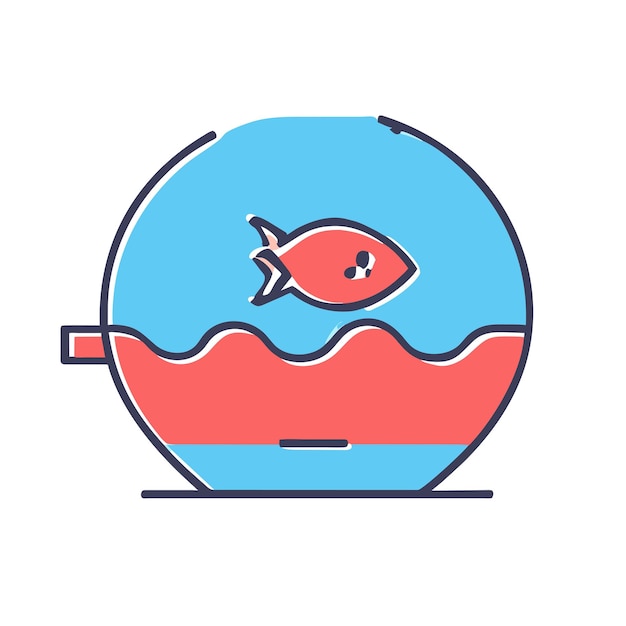Ilustración gráfica vectorial de peces de aguas profundas formato de archivo fuente EPS diseño de icono de escala sin pérdidas