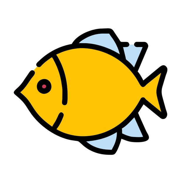 Ilustración gráfica vectorial de peces de aguas profundas formato de archivo fuente EPS diseño de icono de escala sin pérdidas