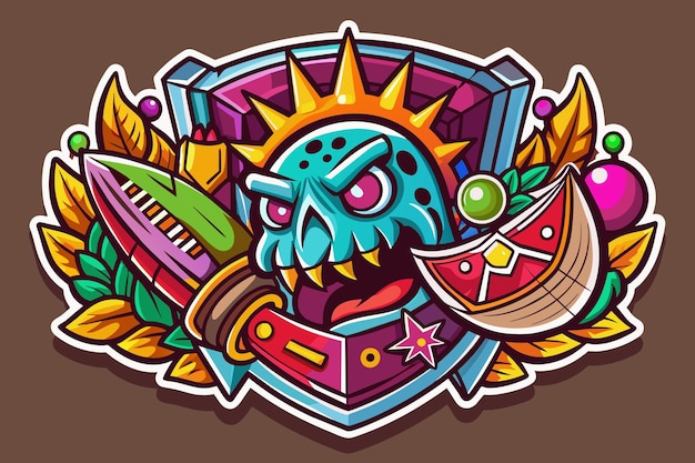 Ilustración gráfica vectorial de pegatinas formato de archivo fuente EPS diseño de icono de escala sin pérdidas
