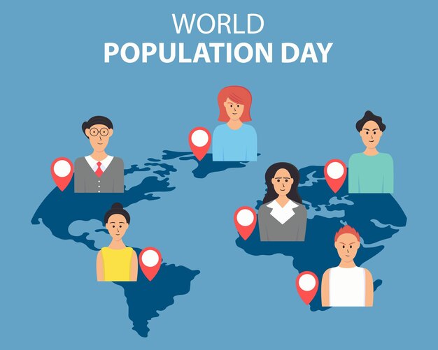 Ilustración gráfica vectorial de personas de todo el mundo perfecta para el día internacional