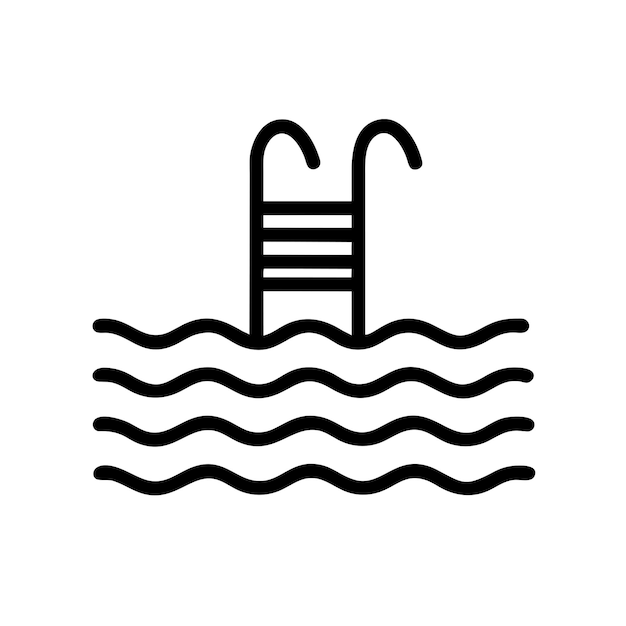 Ilustración gráfica vectorial de piscina formato de archivo fuente EPS diseño de icono de escala sin pérdidas