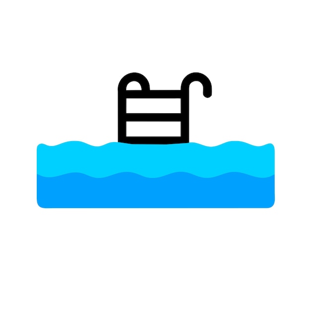Ilustración gráfica vectorial de piscina formato de archivo fuente EPS diseño de icono de escala sin pérdidas