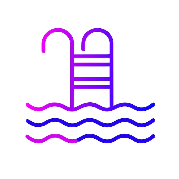 Ilustración gráfica vectorial de piscina formato de archivo fuente EPS diseño de icono de escala sin pérdidas