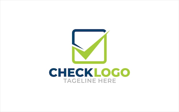 Ilustración gráfica vectorial de la plantilla de diseño del icono de la marca de comprobación o del logotipo