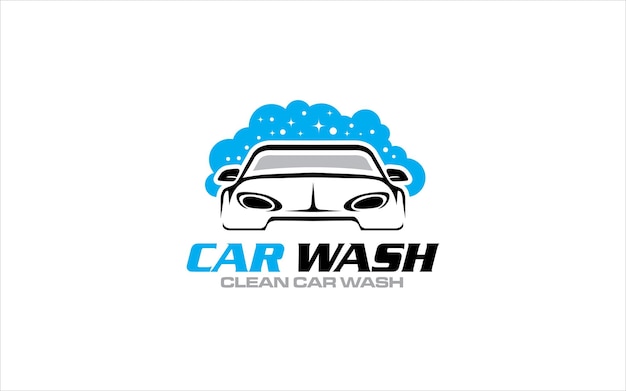 Ilustración gráfica vectorial de la plantilla de diseño del logotipo del servicio de lavado de coches