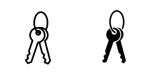 Ilustración gráfica vectorial de la plantilla de icono de clave