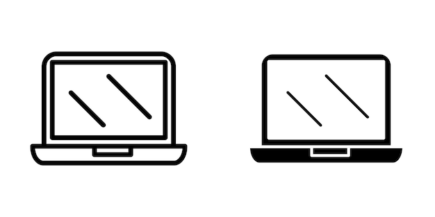 Ilustración gráfica vectorial de la plantilla de icono de la computadora portátil