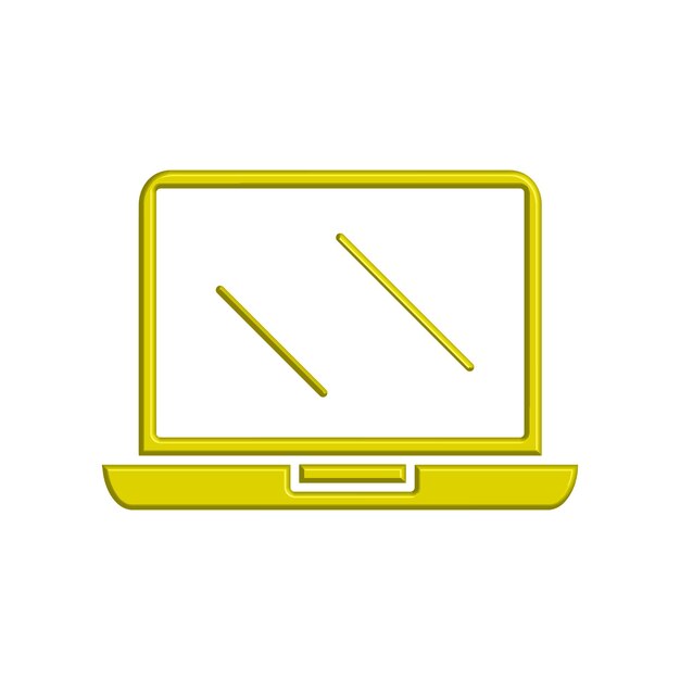 Ilustración gráfica vectorial de la plantilla de icono de la computadora portátil