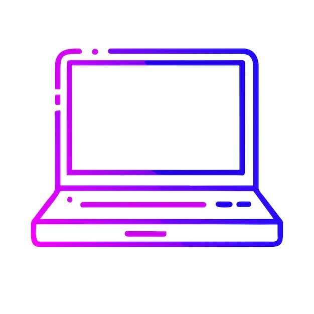 Ilustración gráfica vectorial de portátil formato de archivo fuente EPS diseño de icono de escala sin pérdidas