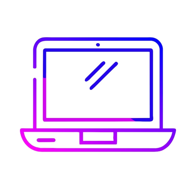 Ilustración gráfica vectorial de portátil formato de archivo fuente EPS diseño de icono de escala sin pérdidas