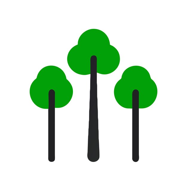 Ilustración gráfica vectorial de la selva tropical Formato de archivo de fuente EPS Diseño de íconos de escala sin pérdidas