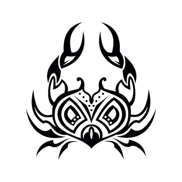 Ilustración gráfica vectorial de los signos del zodiaco Cáncer Todos los signos del zodiaco en el concepto de tatuajes