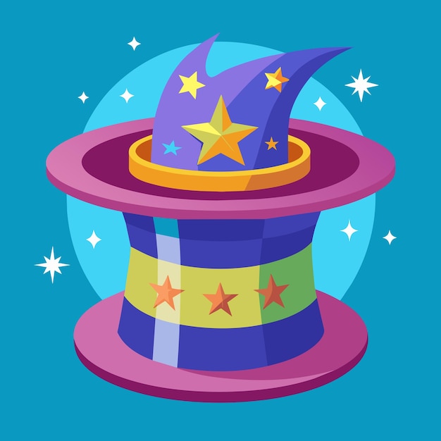 Ilustración gráfica vectorial de sombrero mágico Formato de archivo fuente EPS Diseño de íconos de escala sin pérdidas