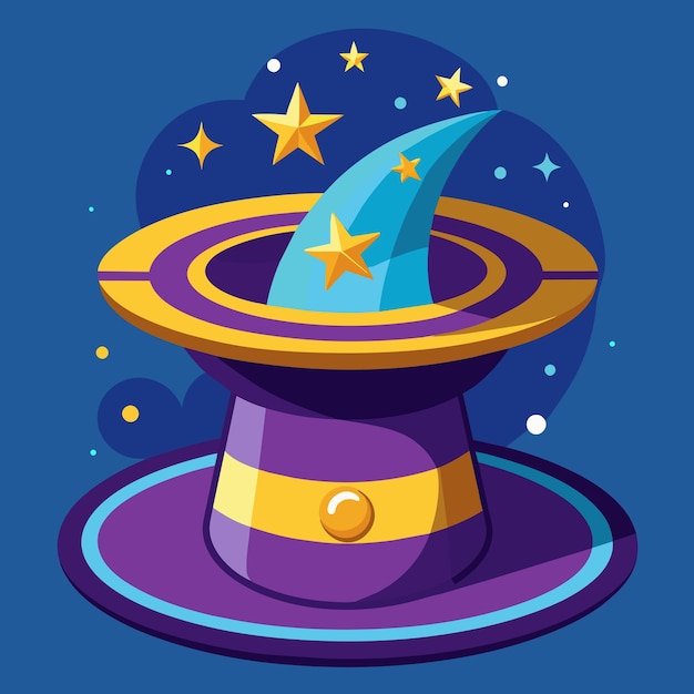 Ilustración gráfica vectorial de sombrero mágico Formato de archivo fuente EPS Diseño de íconos de escala sin pérdidas