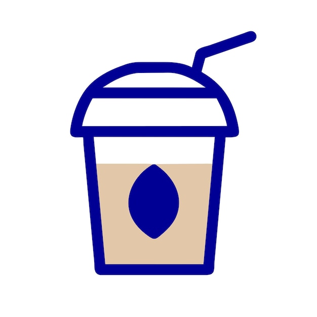 Ilustración gráfica vectorial de té de leche de perla formato de archivo fuente EPS diseño de icono de escala sin pérdidas