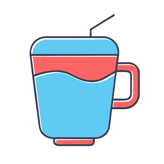 Ilustración gráfica vectorial de té de leche de perla formato de archivo fuente EPS diseño de icono de escala sin pérdidas
