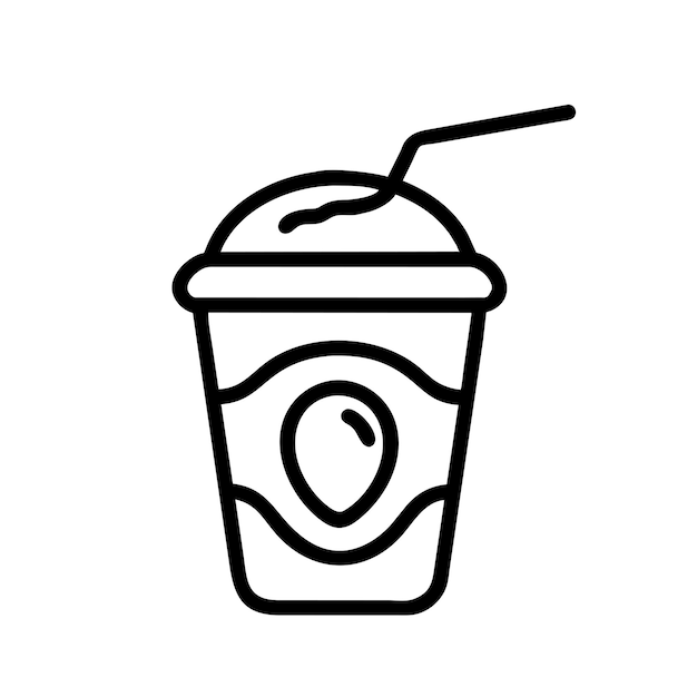 Ilustración gráfica vectorial de té de leche de perla formato de archivo fuente EPS diseño de icono de escala sin pérdidas