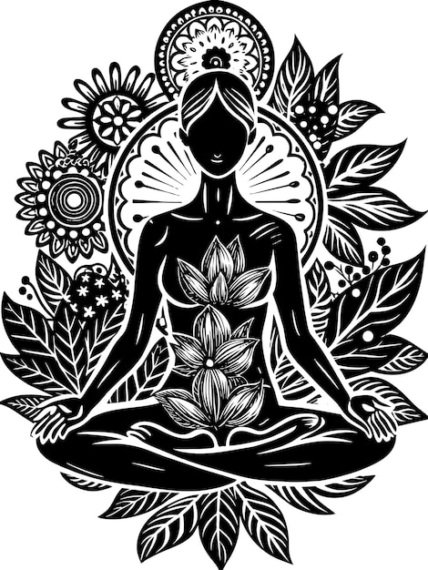 Ilustración gráfica vectorial de yoga formato de archivo fuente EPS diseño de icono de escala sin pérdidas
