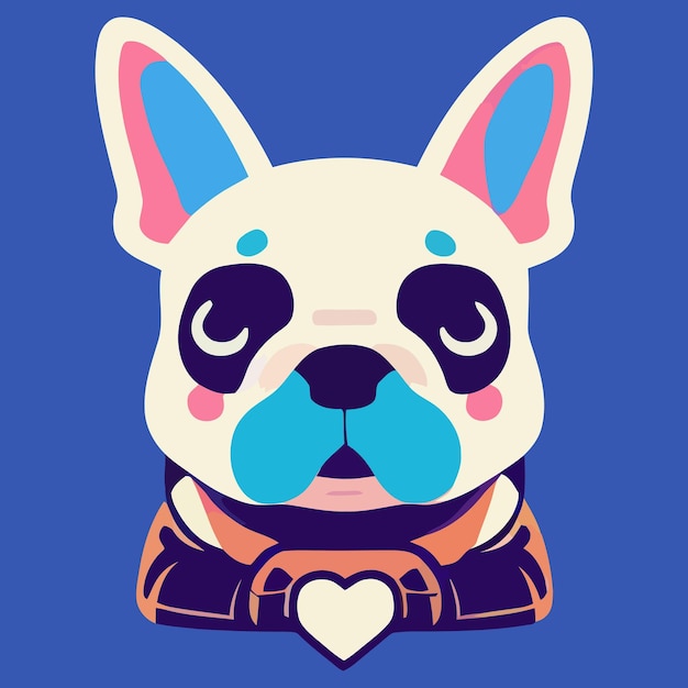 Vector ilustración gráfico vectorial de bulldog francés aislado