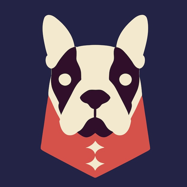 Vector ilustración gráfico vectorial de bulldog francés bueno para logotipo, icono, mascota, impresión o personalización