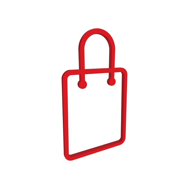 Ilustración Gráfico vectorial del icono de la bolsa de compras