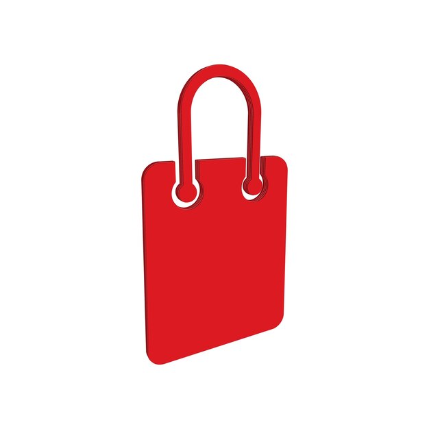 Ilustración Gráfico vectorial del icono de la bolsa de compras