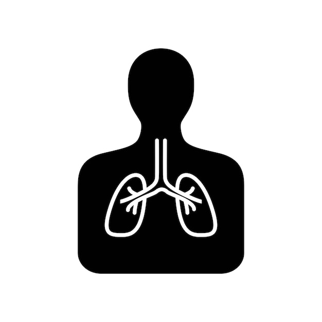 Ilustración Gráfico vectorial del icono de los pulmones