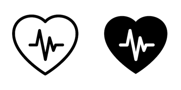 Ilustración Gráfico vectorial del icono del pulso del corazón