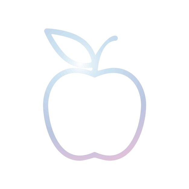Ilustración Gráfico vectorial de plantilla de icono de fruta de Apple