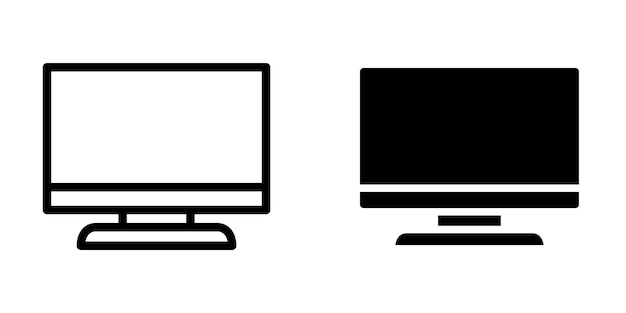 Ilustración Gráfico vectorial de plantilla de icono de monitor