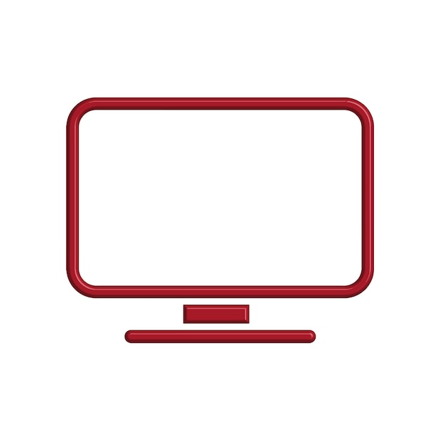 Ilustración Gráfico vectorial de plantilla de icono de monitor
