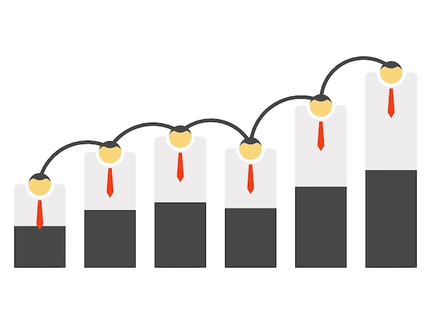 Ilustración de gráficos de empleados