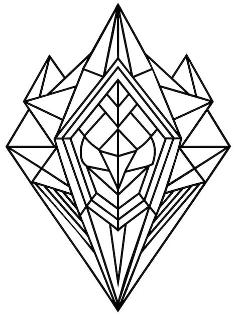 Ilustración de gráficos vectoriales de arte abstracto geométrico formato de archivo de fuente EPS escala sin pérdidas icono des