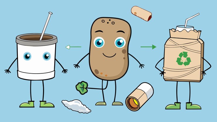 Vector ilustración de gráficos vectoriales biodegradables formato de archivo fuente eps diseño de icono de escala sin pérdidas
