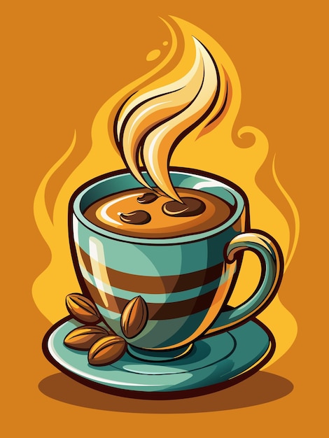 Vector ilustración de gráficos vectoriales de café formato de archivo de fuente eps diseño de icono de escala sin pérdidas