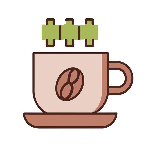 Ilustración de gráficos vectoriales de café formato de archivo de fuente eps diseño de icono de escala sin pérdidas