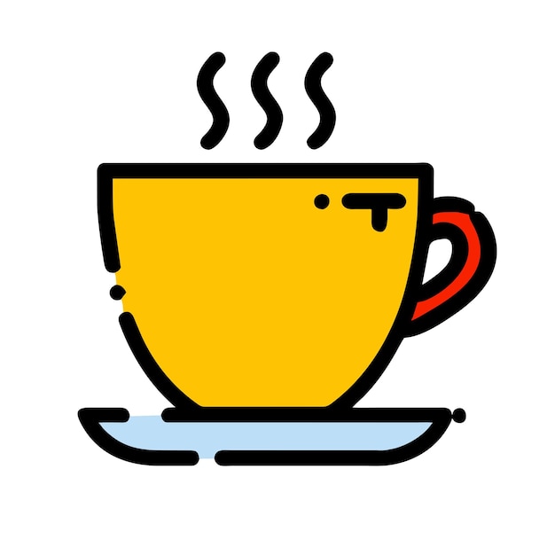 Ilustración de gráficos vectoriales de café formato de archivo de fuente EPS diseño de icono de escala sin pérdidas