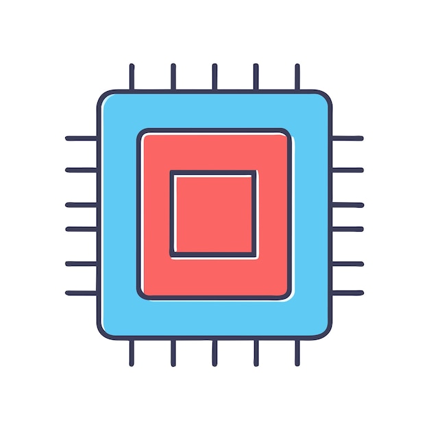 Ilustración de gráficos vectoriales de chips de inteligencia artificial (EPS) formato de archivo fuente escalado sin pérdidas