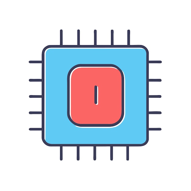 Ilustración de gráficos vectoriales de chips de inteligencia artificial (EPS) formato de archivo fuente escalado sin pérdidas