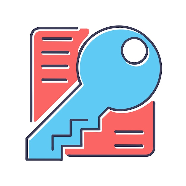 Ilustración de gráficos vectoriales clave formato de archivo fuente EPS diseño de íconos de escala sin pérdidas