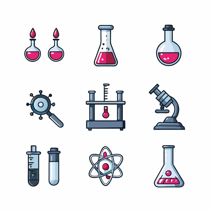 Vector ilustración de gráficos vectoriales de íconos de química formato de archivo de fuente eps diseño de icono de escala sin pérdidas