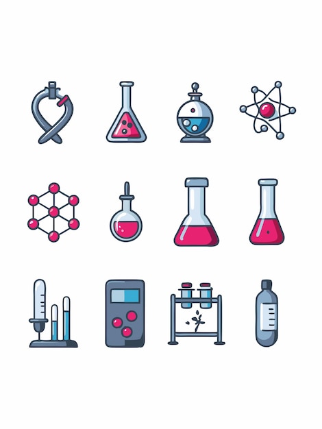 Ilustración de gráficos vectoriales de íconos de química Formato de archivo de fuente EPS Diseño de icono de escala sin pérdidas