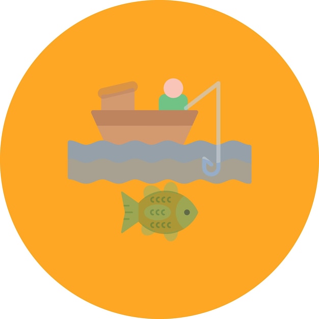 Vector ilustración de un gran juego de pesca